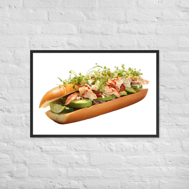 Avocado Lobster Roll Framed poster 🤤 from Yumify.AI