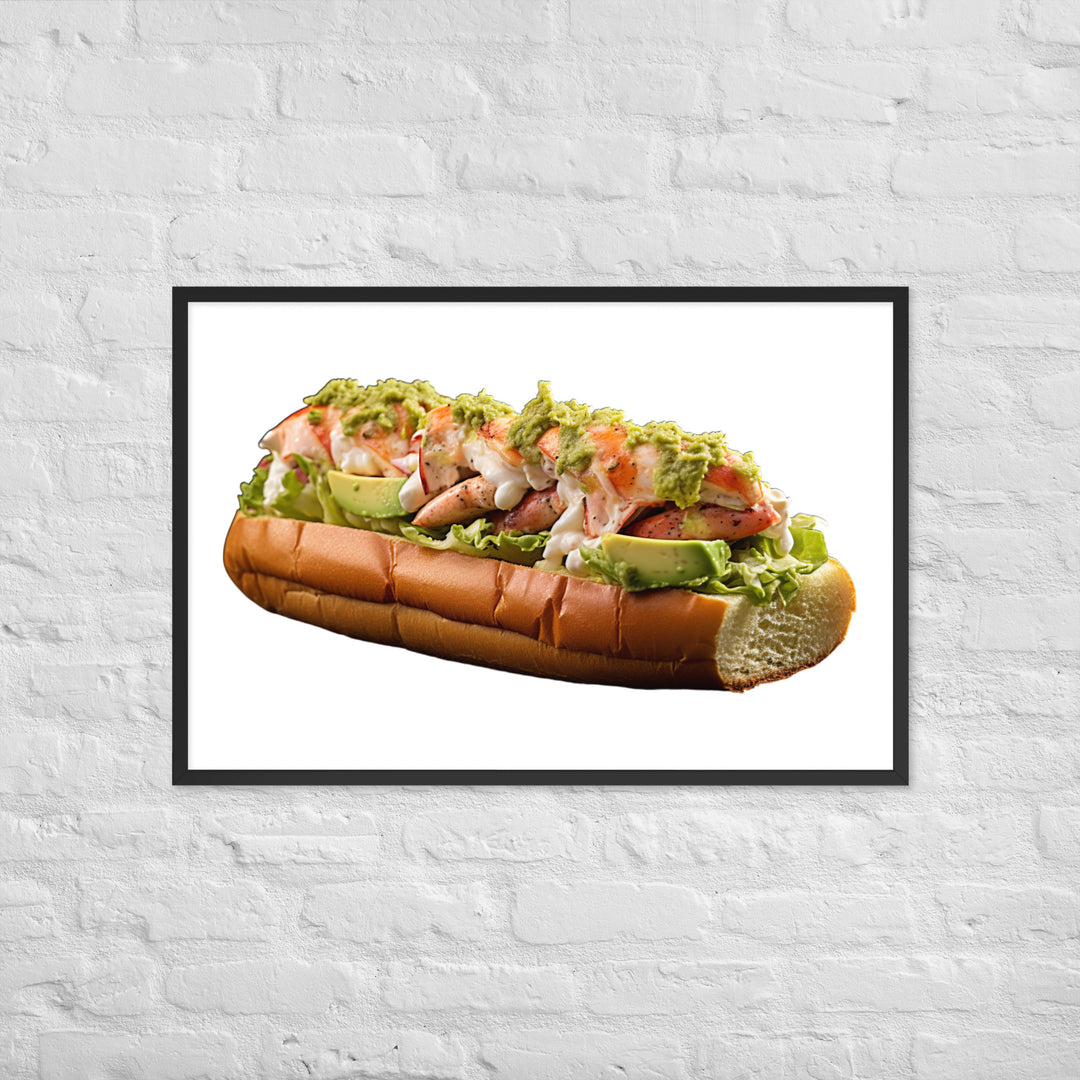 Avocado Lobster Roll Framed poster 🤤 from Yumify.AI