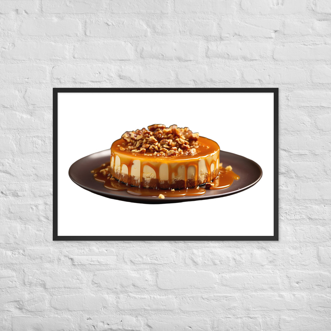 Salted Caramel Cheesecake Framed poster 🤤 from Yumify.AI