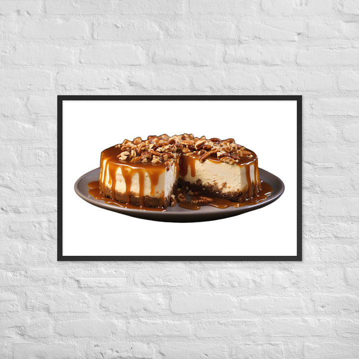 Salted Caramel Cheesecake Framed poster 🤤 from Yumify.AI