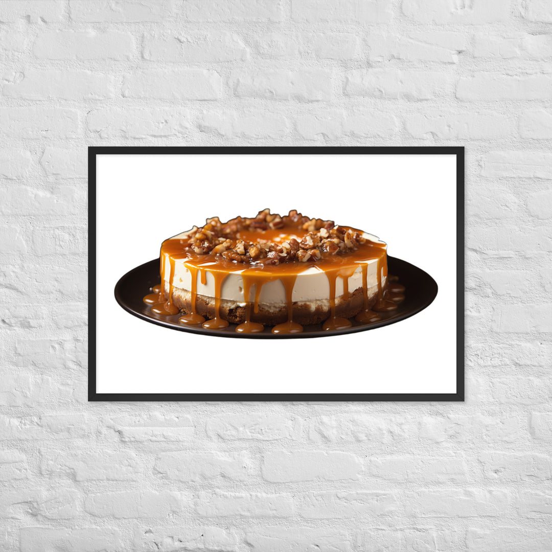 Salted Caramel Cheesecake Framed poster 🤤 from Yumify.AI