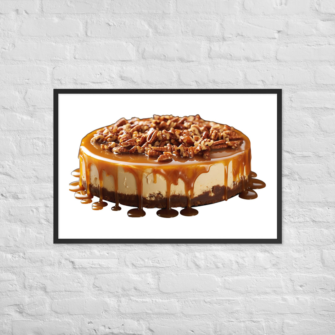 Salted Caramel Cheesecake Framed poster 🤤 from Yumify.AI