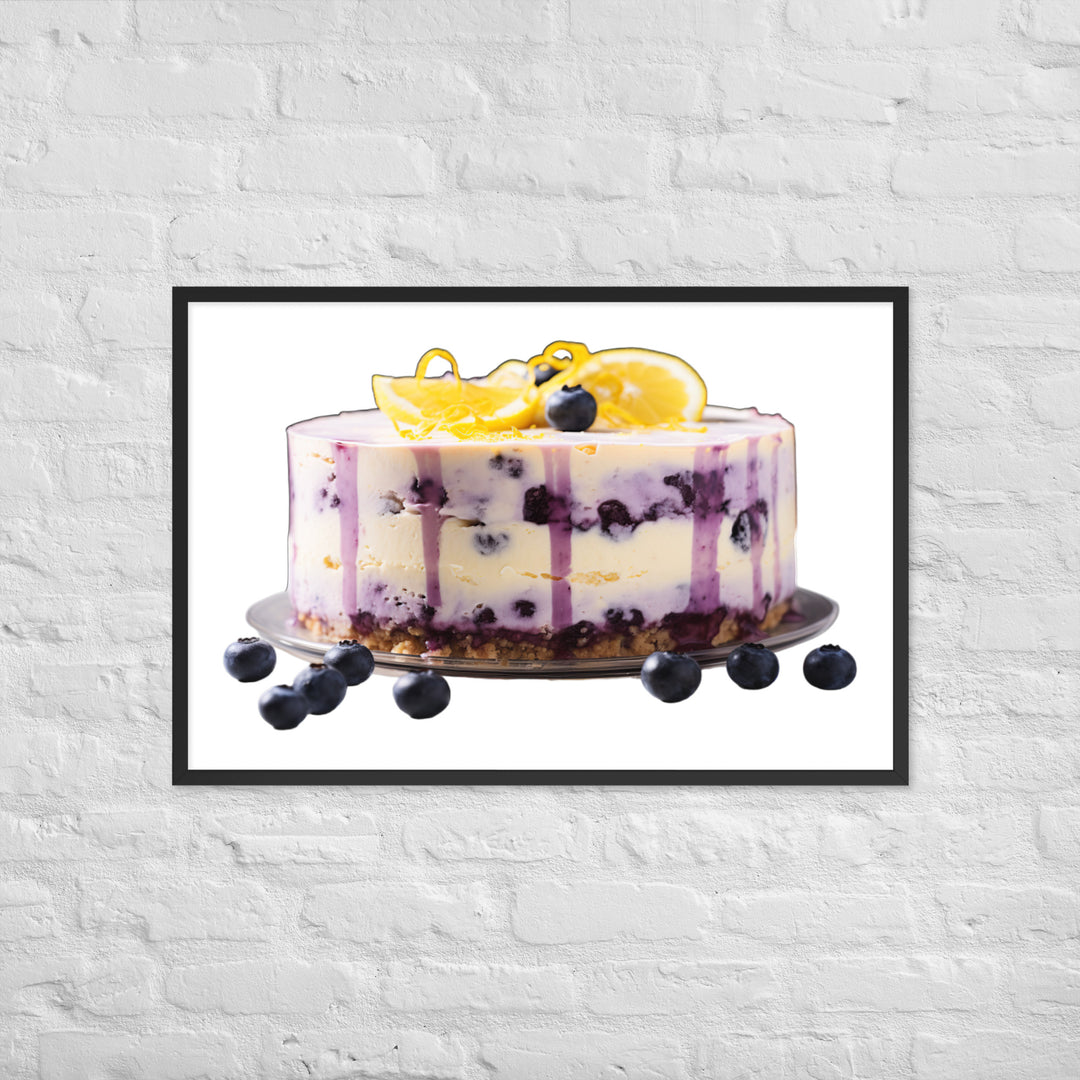 Lemon Blueberry Cheesecake Framed poster 🤤 from Yumify.AI