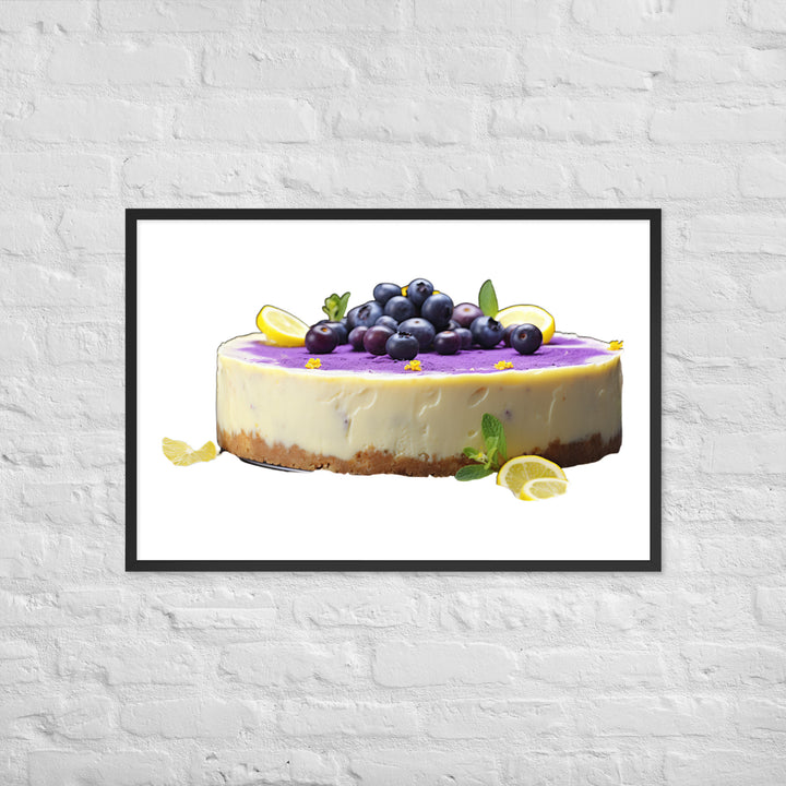 Lemon Blueberry Cheesecake Framed poster 🤤 from Yumify.AI