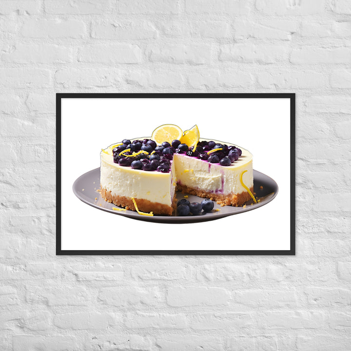 Lemon Blueberry Cheesecake Framed poster 🤤 from Yumify.AI