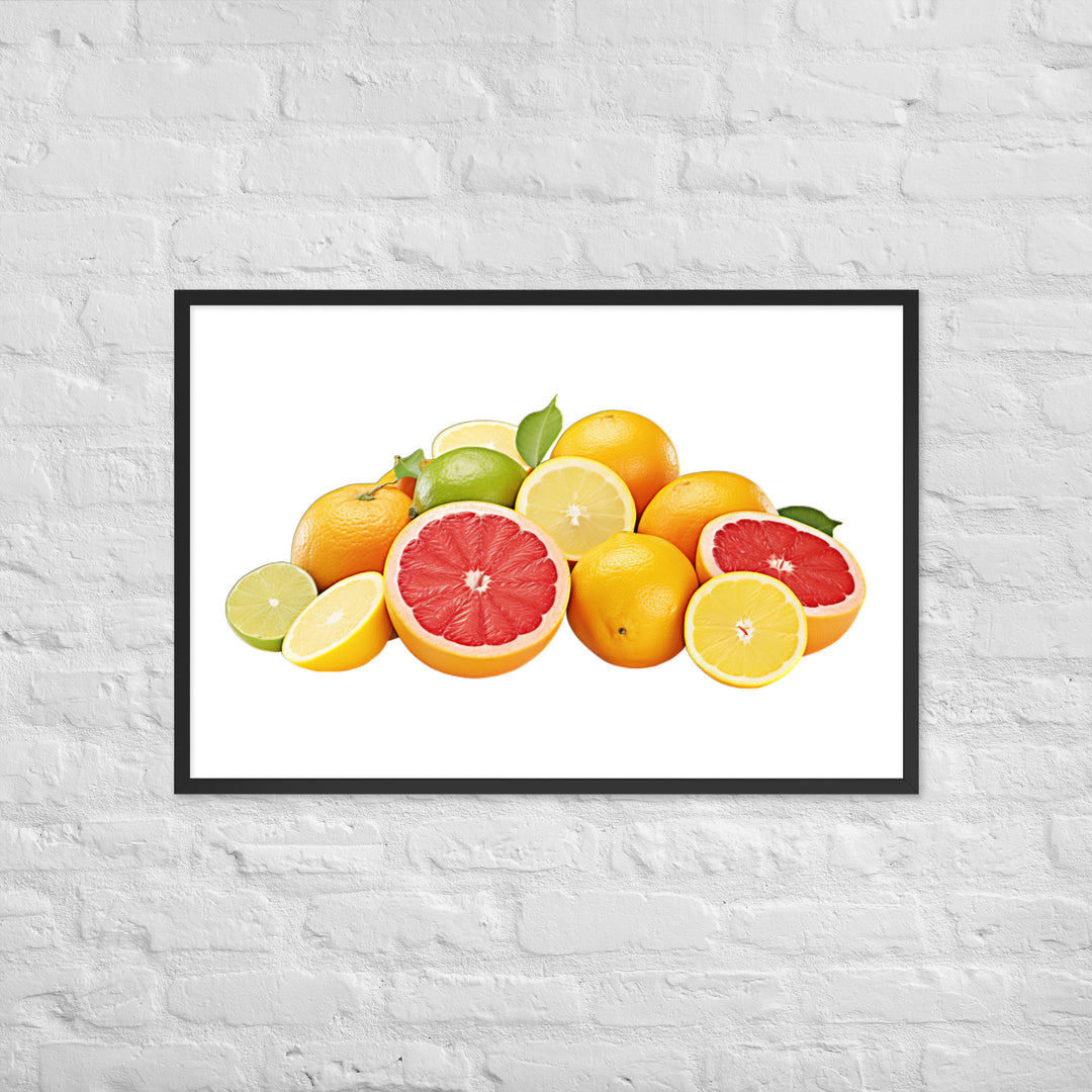 Tangy Citrus Medle Framed poster 🤤 from Yumify.AI