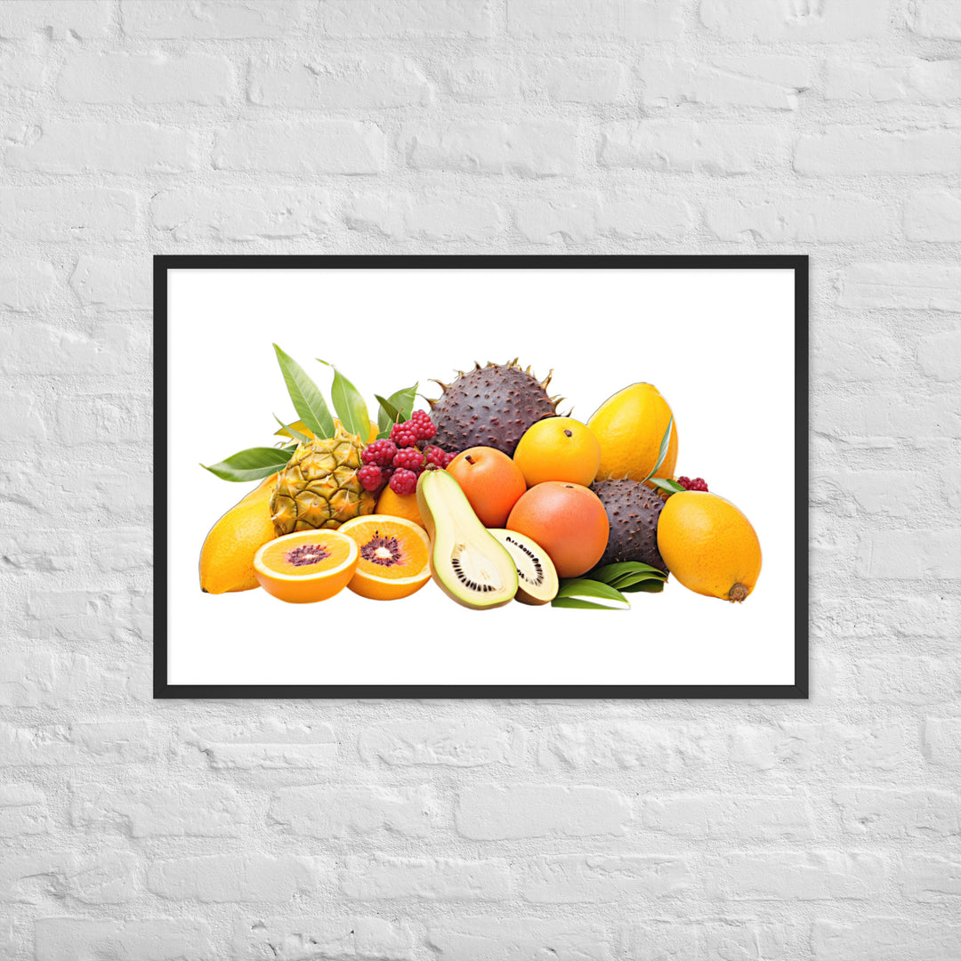 Exotic Tropical Fruits Framed poster 🤤 from Yumify.AI