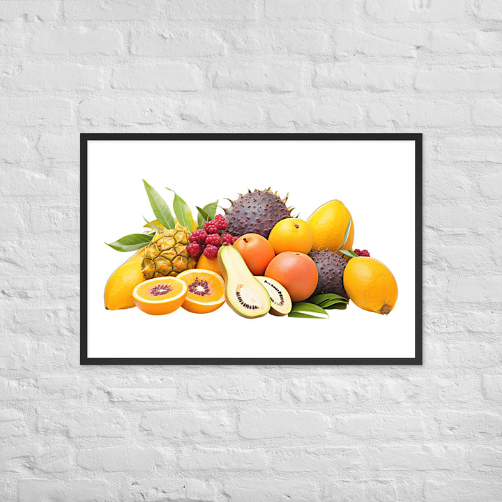 Exotic Tropical Fruits Framed poster 🤤 from Yumify.AI