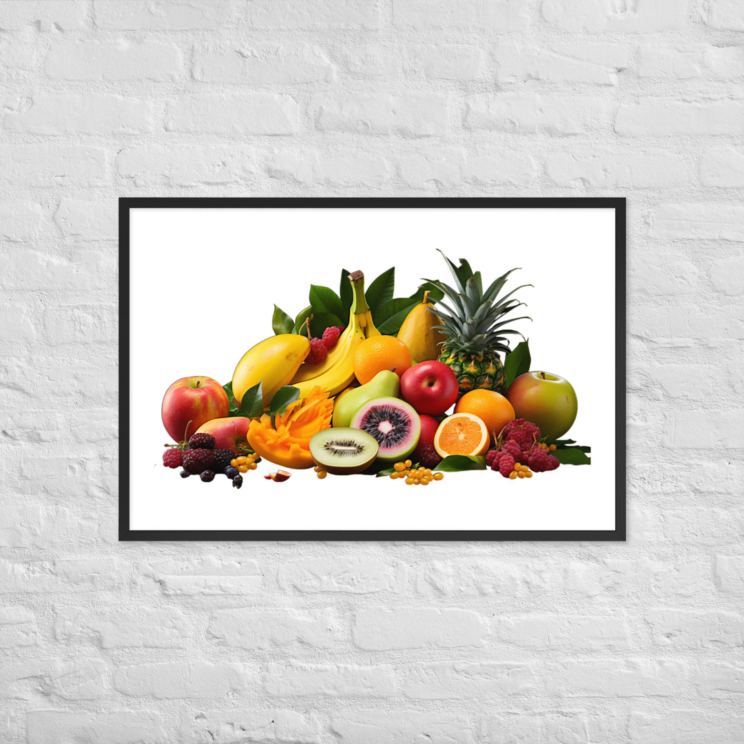 Exotic Tropical Fruits Framed poster 🤤 from Yumify.AI