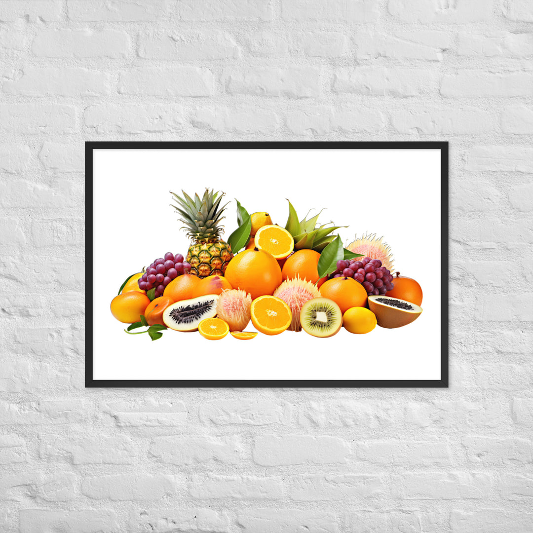 Exotic Tropical Fruits Framed poster 🤤 from Yumify.AI