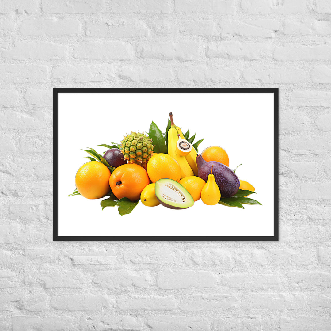 Exotic Tropical Fruits Framed poster 🤤 from Yumify.AI