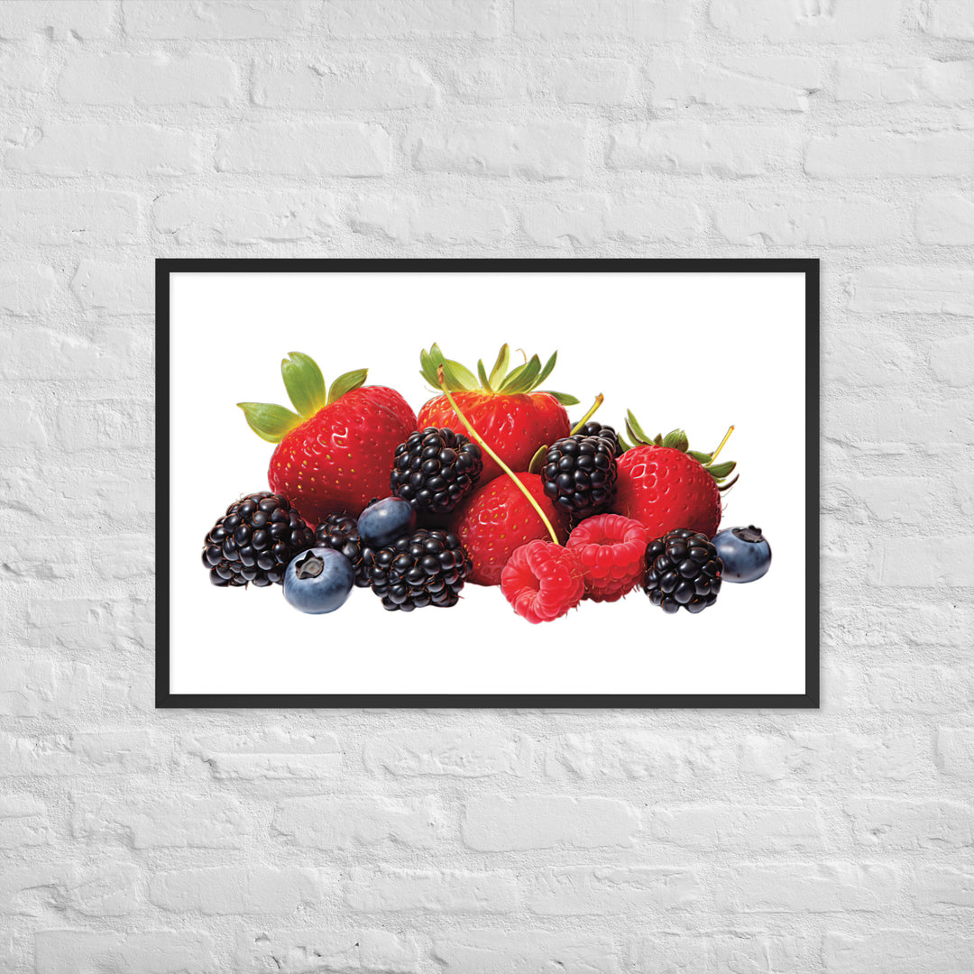 Berry Delight Assortment Framed poster 🤤 from Yumify.AI