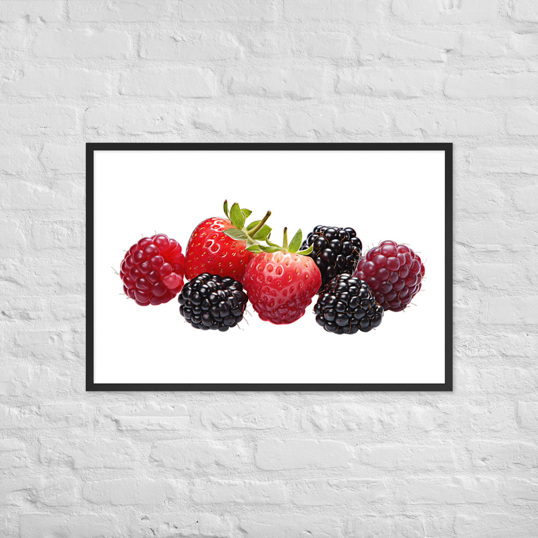 Berry Delight Assortment Framed poster 🤤 from Yumify.AI