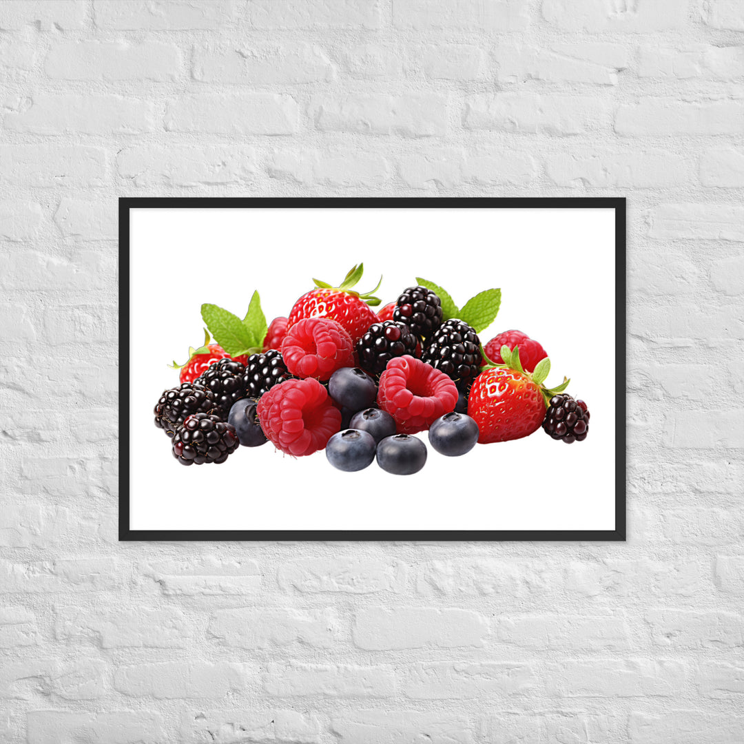 Berry Delight Assortment Framed poster 🤤 from Yumify.AI