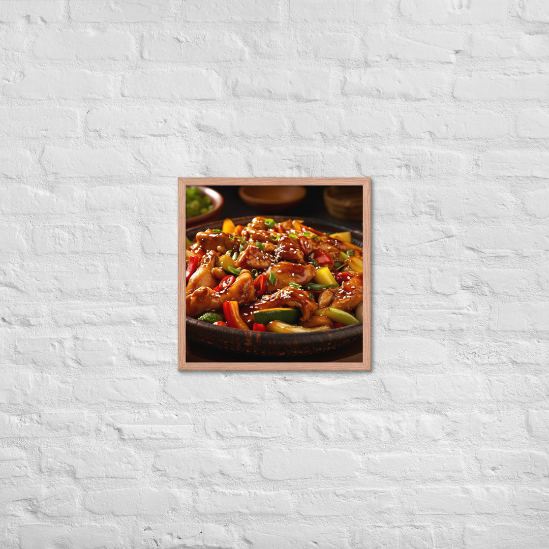 Kung Pao Chicken Framed poster 🤤 from Yumify.AI