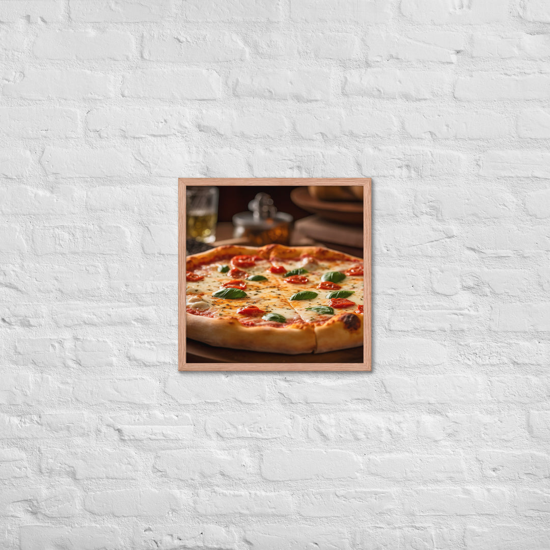 Pizza Margherita Framed poster 🤤 from Yumify.AI