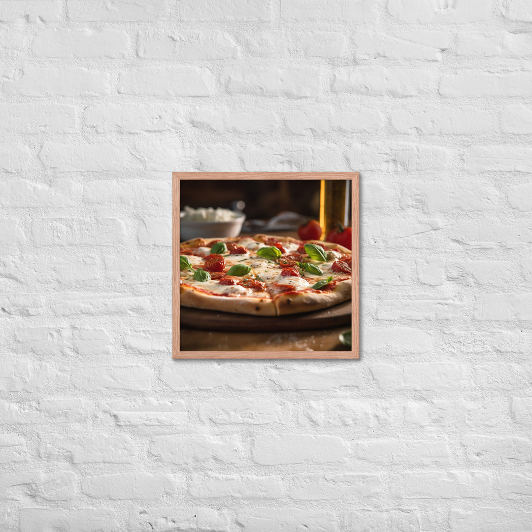 Pizza Margherita Framed poster 🤤 from Yumify.AI