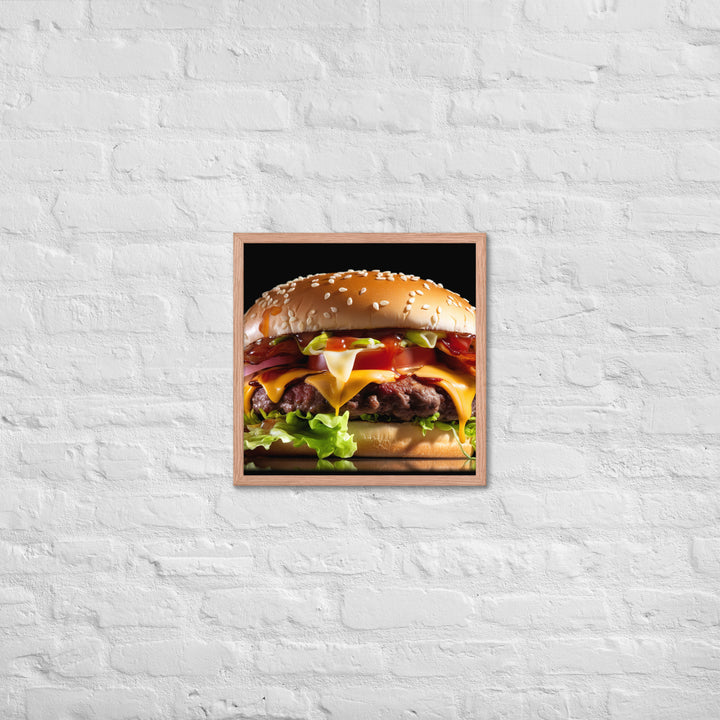 Hamburger Framed poster 🤤 from Yumify.AI