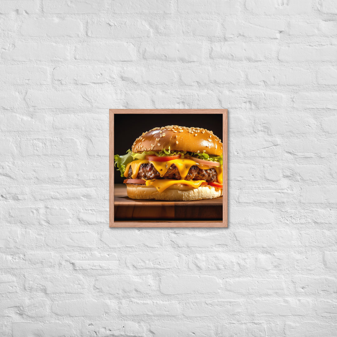 Hamburger Framed poster 🤤 from Yumify.AI