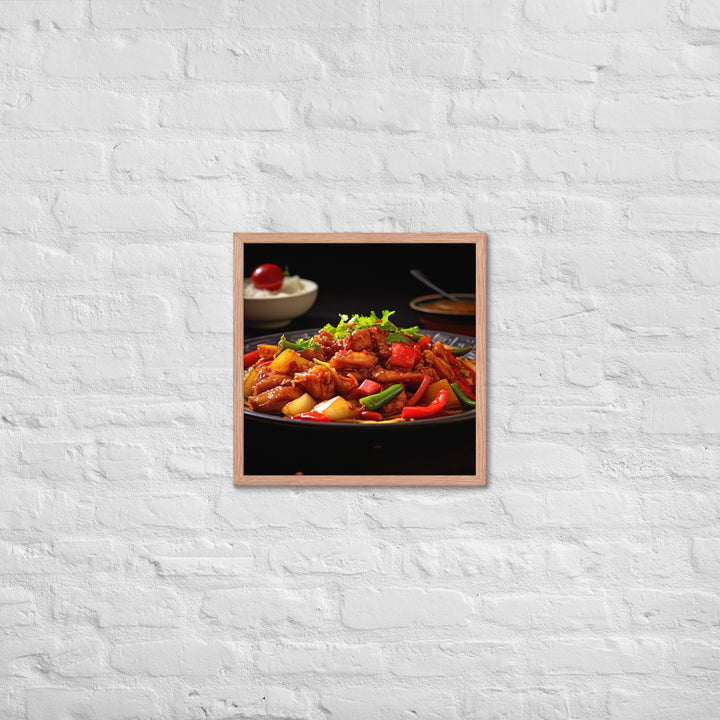 Sweet and Sour Pork Framed poster 🤤 from Yumify.AI