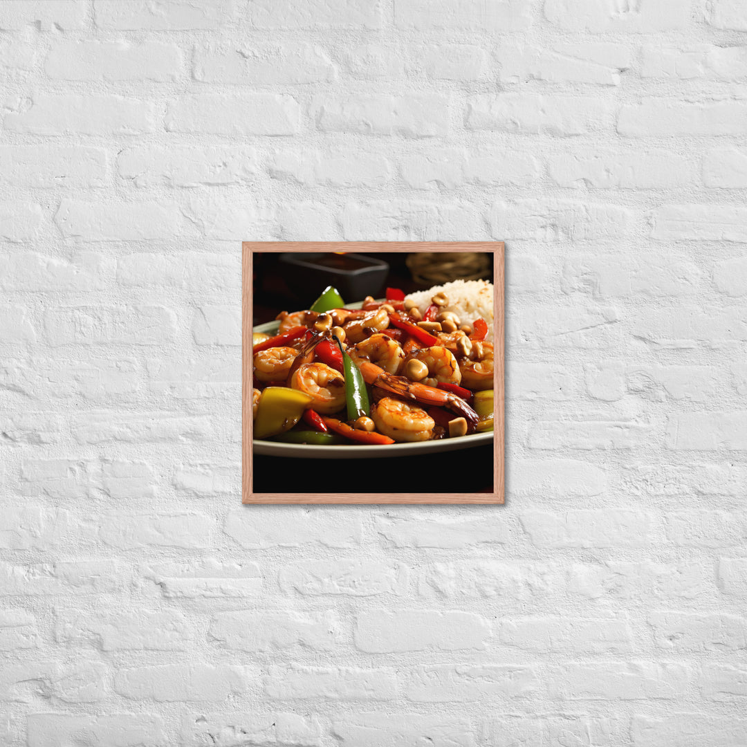 Kung Pao Shrimp Framed poster 🤤 from Yumify.AI