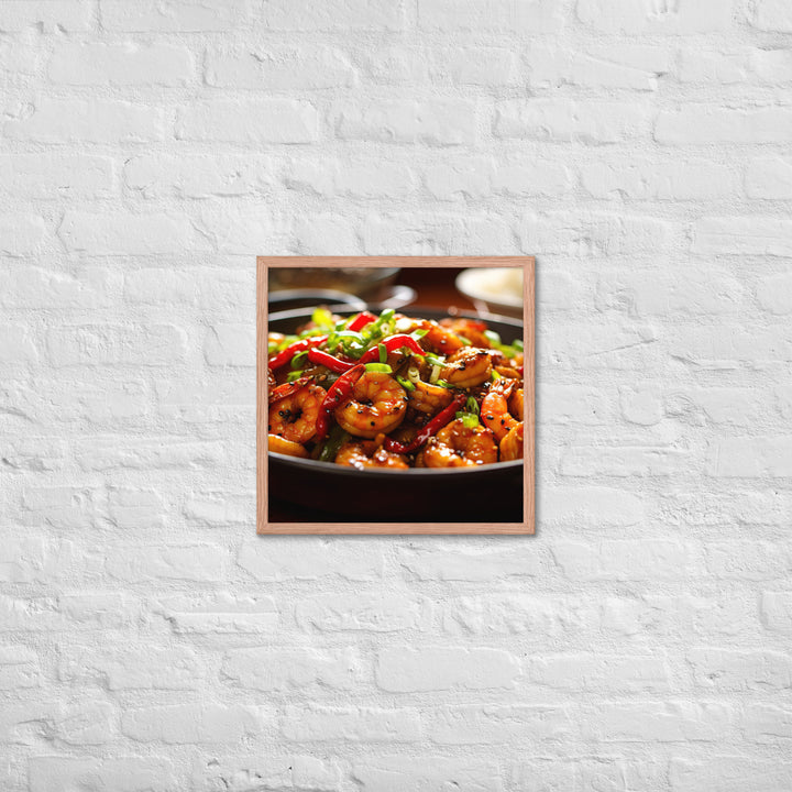 Kung Pao Shrimp Framed poster 🤤 from Yumify.AI