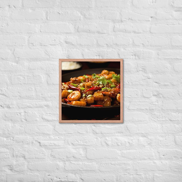 Kung Pao Shrimp Framed poster 🤤 from Yumify.AI