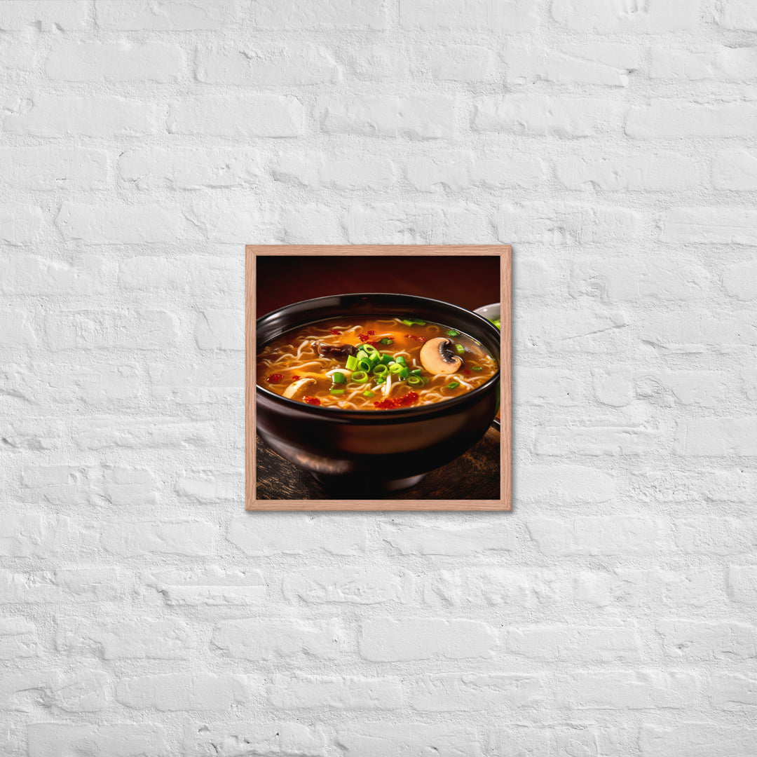 Hot and Sour Soup Framed poster 🤤 from Yumify.AI