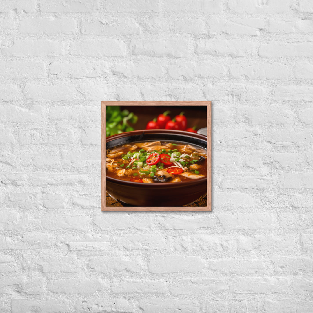 Hot and Sour Soup Framed poster 🤤 from Yumify.AI