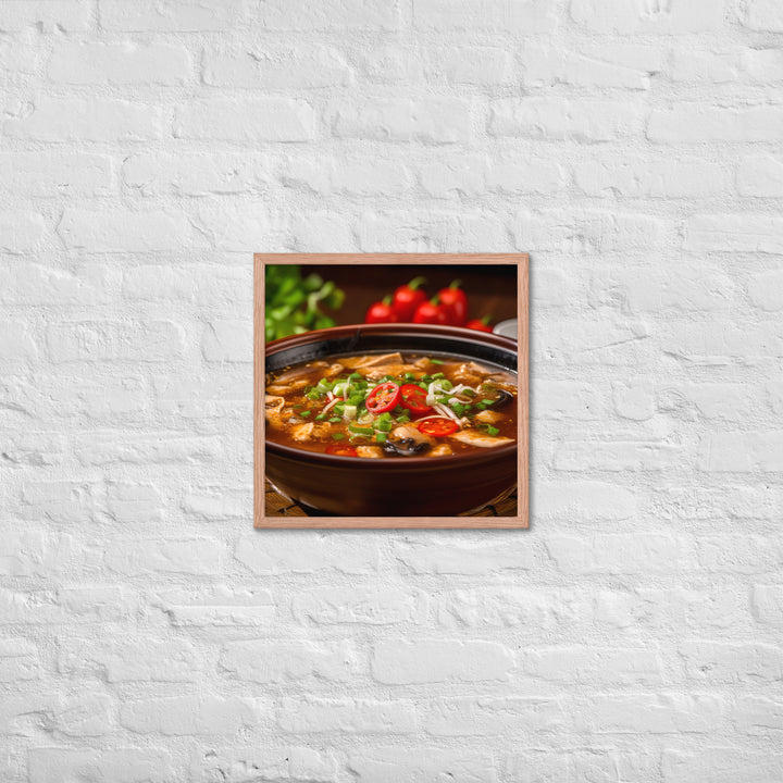 Hot and Sour Soup Framed poster 🤤 from Yumify.AI