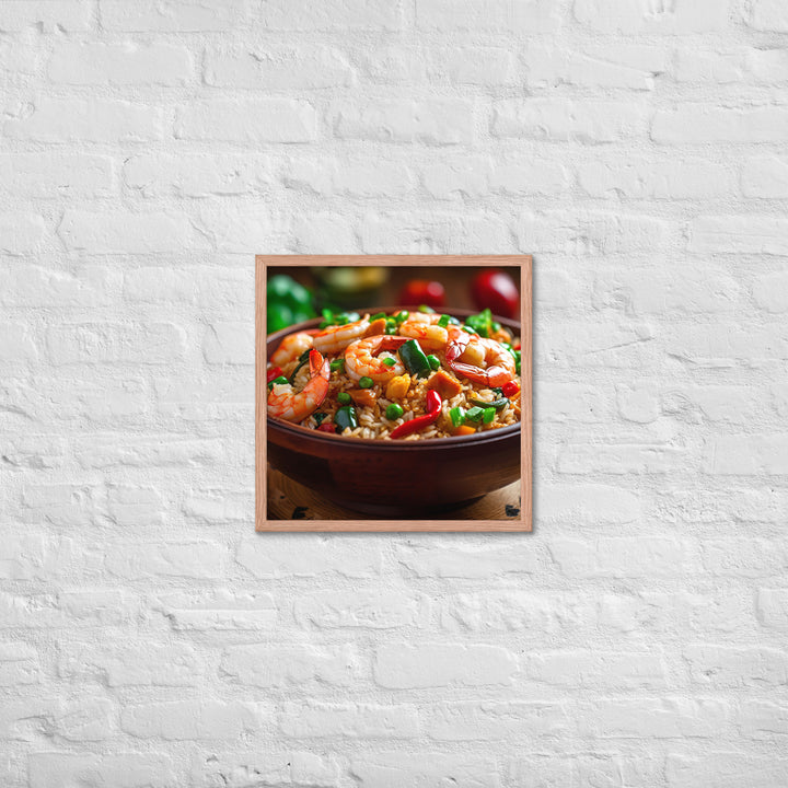 Yangzhou fried rice Framed poster 🤤 from Yumify.AI