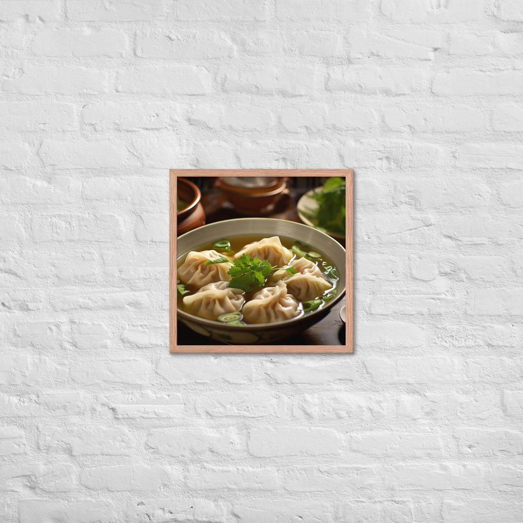 Wonton Soup Framed poster 🤤 from Yumify.AI