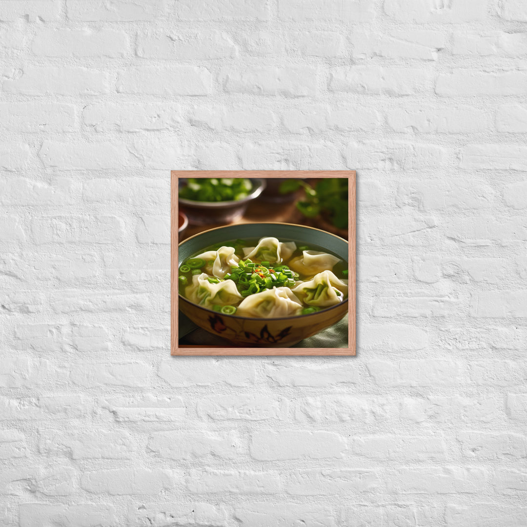 Wonton Soup Framed poster 🤤 from Yumify.AI