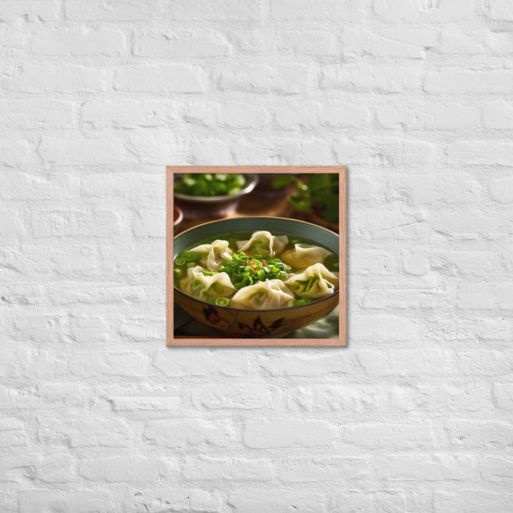 Wonton Soup Framed poster 🤤 from Yumify.AI