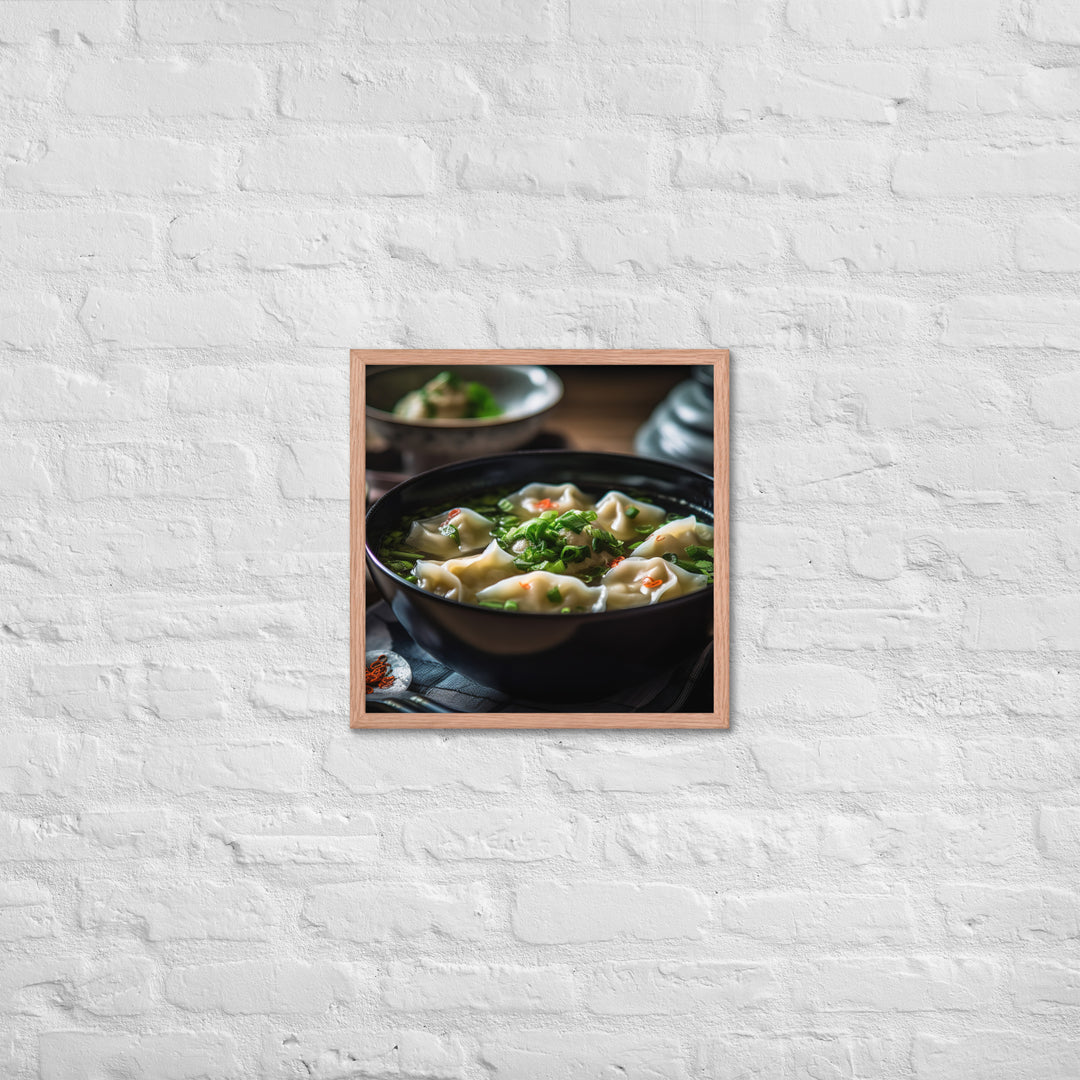 Wonton Soup Framed poster 🤤 from Yumify.AI