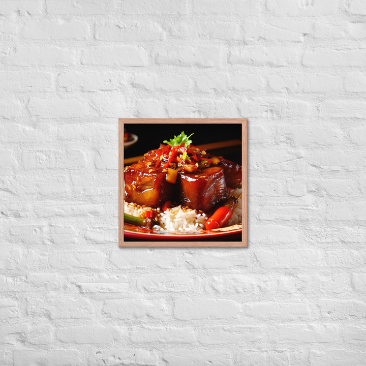 Braised Pork Belly Framed poster 🤤 from Yumify.AI