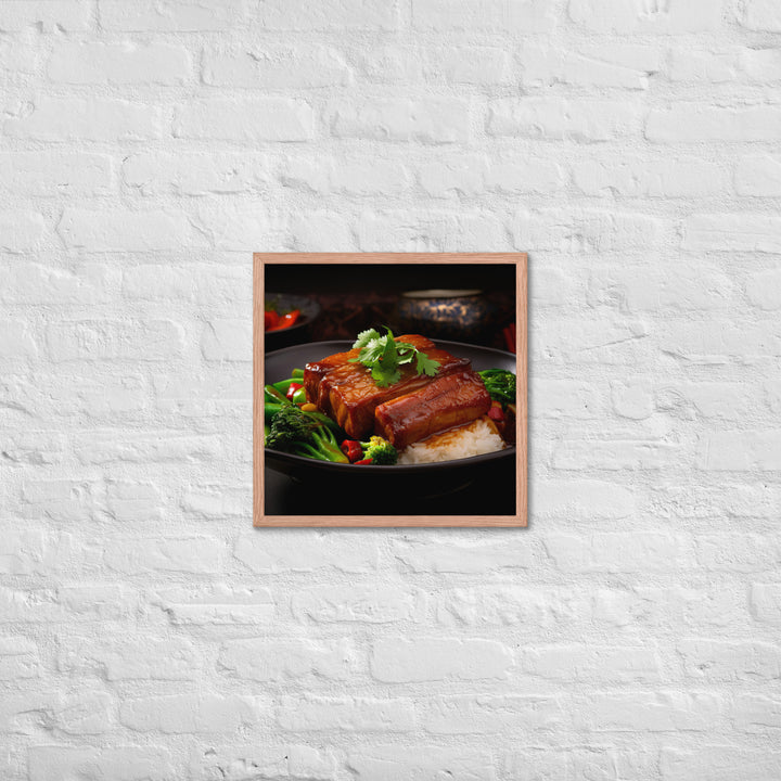 Braised Pork Belly Framed poster 🤤 from Yumify.AI