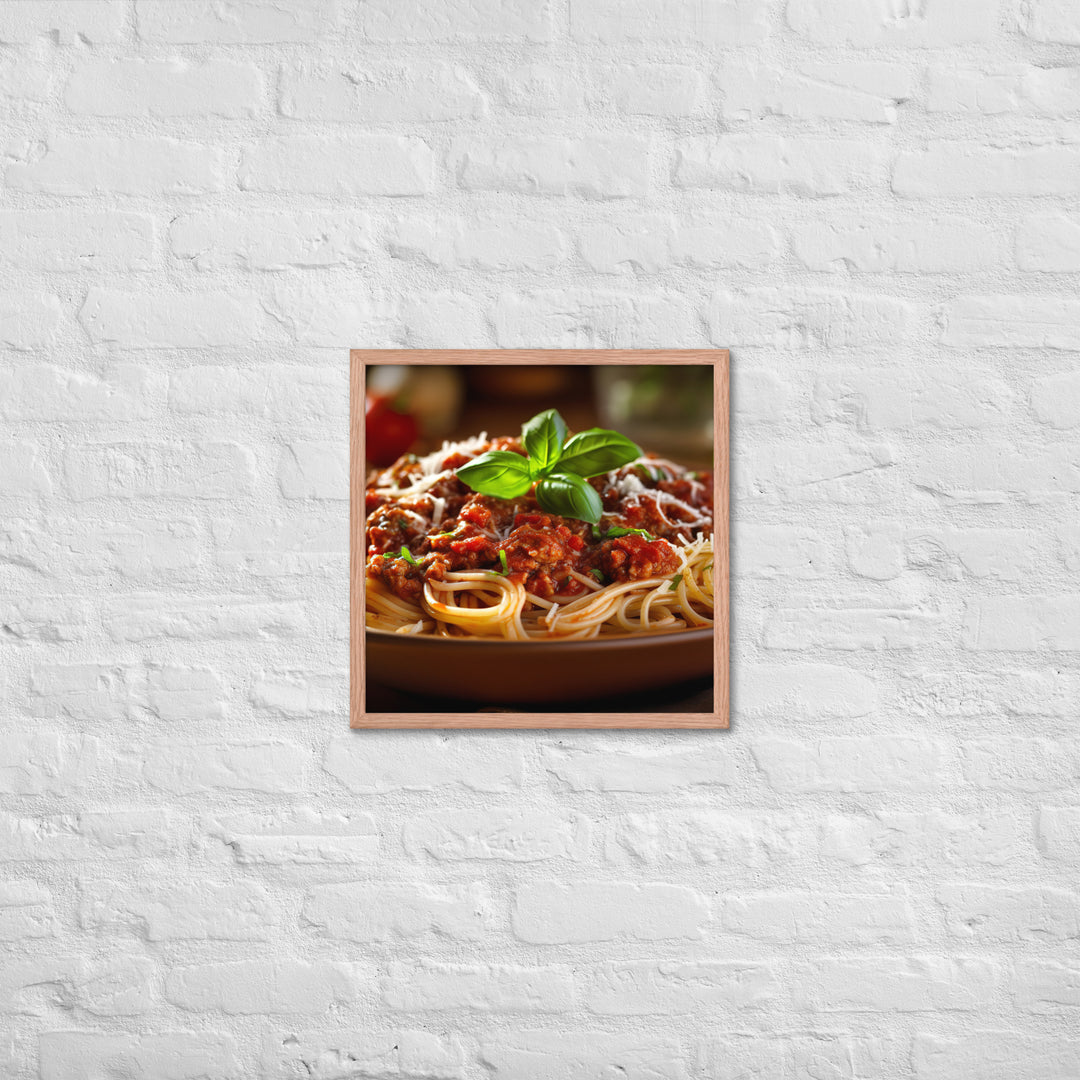 Spaghetti Bolognese Framed poster 🤤 from Yumify.AI