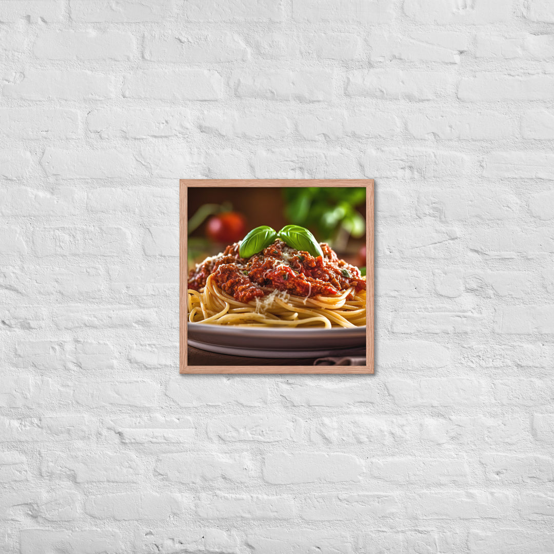 Spaghetti Bolognese Framed poster 🤤 from Yumify.AI