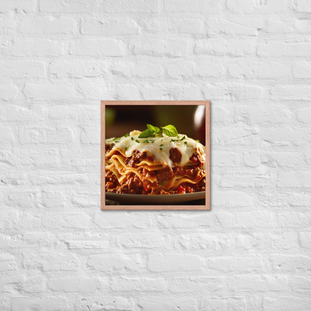 Lasagna Framed poster 🤤 from Yumify.AI