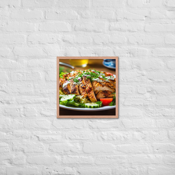 Lebanese Chicken Shawarma Salad Framed poster 🤤 from Yumify.AI