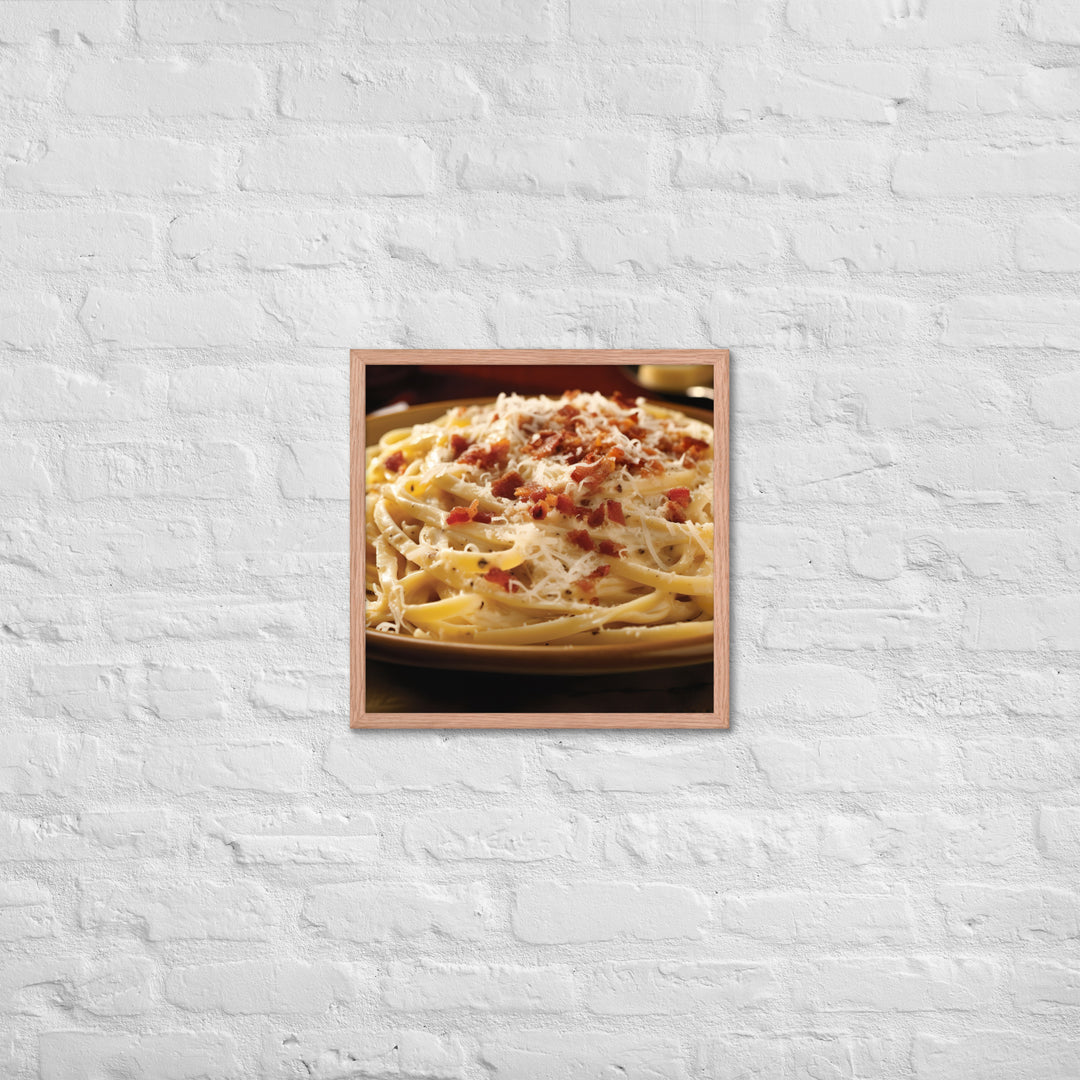 Carbonara Framed poster 🤤 from Yumify.AI