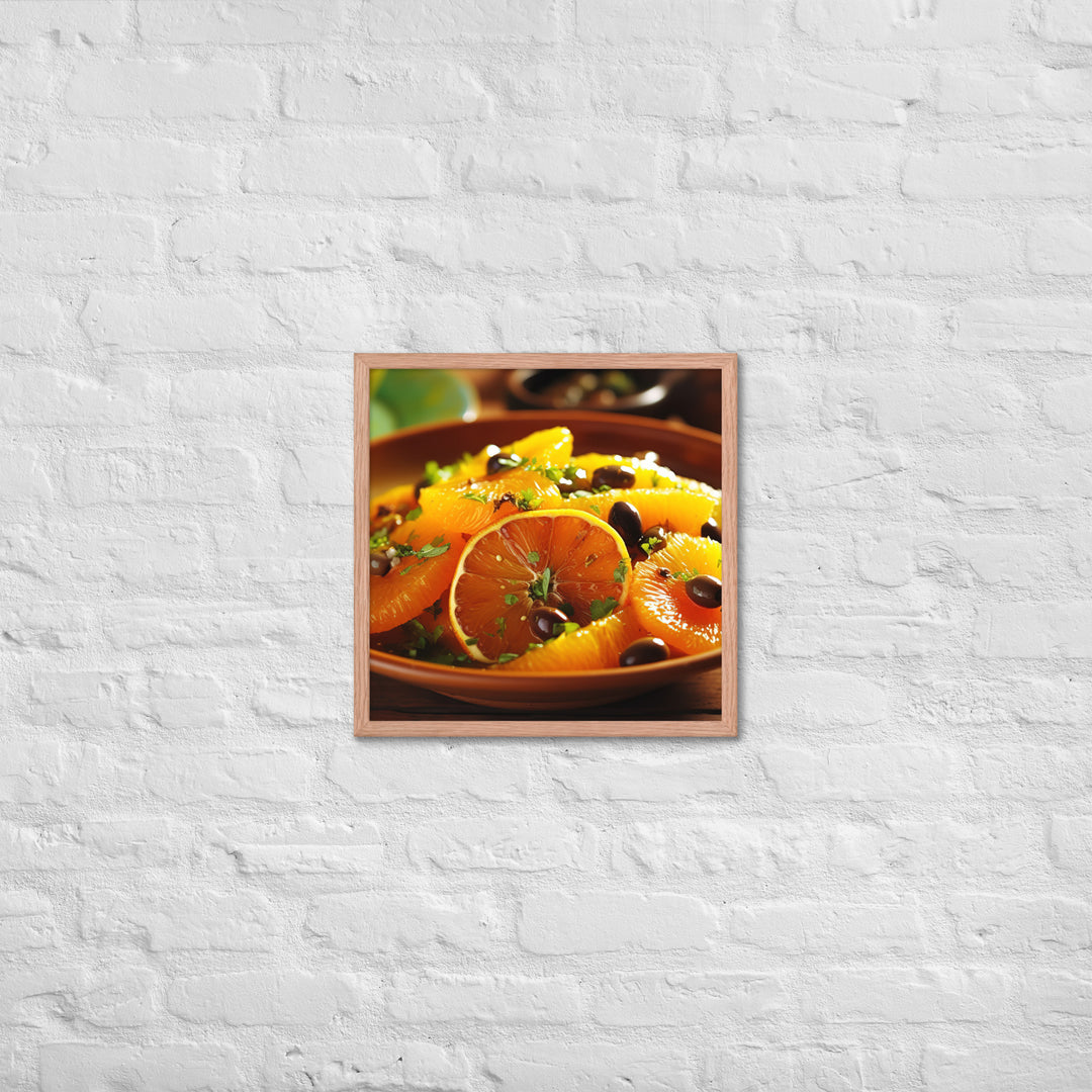 Moroccan Orange and Olive Salad Framed poster 🤤 from Yumify.AI