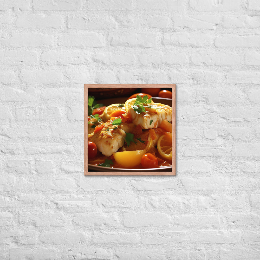 Moroccan Fish Tagine Framed poster 🤤 from Yumify.AI