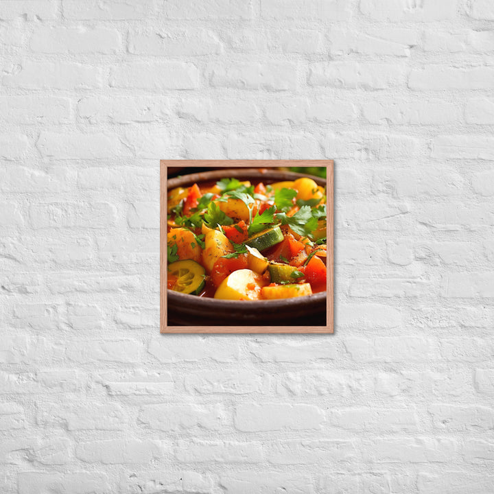 Moroccan Vegetable Stew Framed poster 🤤 from Yumify.AI