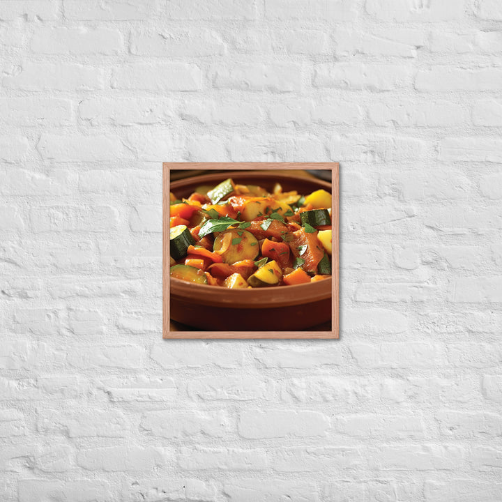 Moroccan Vegetable Stew Framed poster 🤤 from Yumify.AI