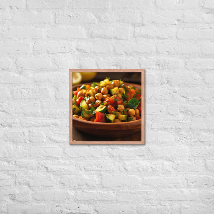 Moroccan Chickpea Salad Framed poster 🤤 from Yumify.AI