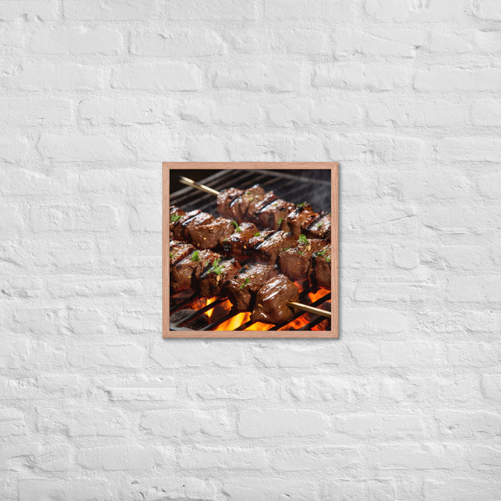 Beef Kebabs Framed poster 🤤 from Yumify.AI