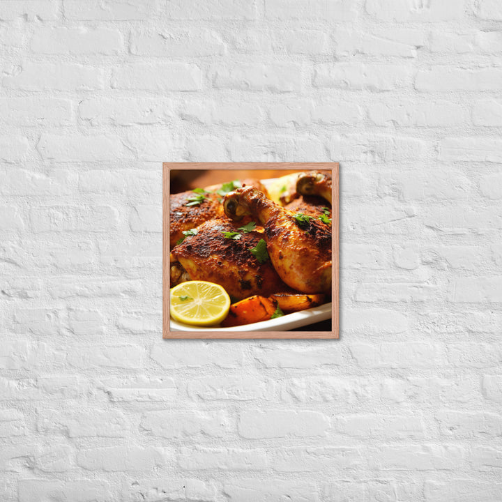 Moroccan Spiced Roasted Chicken Framed poster 🤤 from Yumify.AI