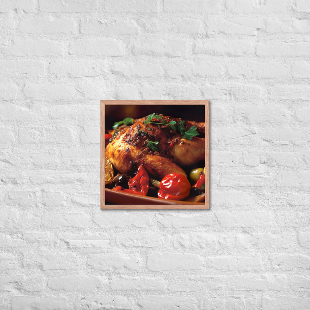 Moroccan Spiced Roasted Chicken Framed poster 🤤 from Yumify.AI